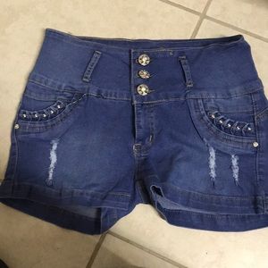 Silver diva high waisted shorts